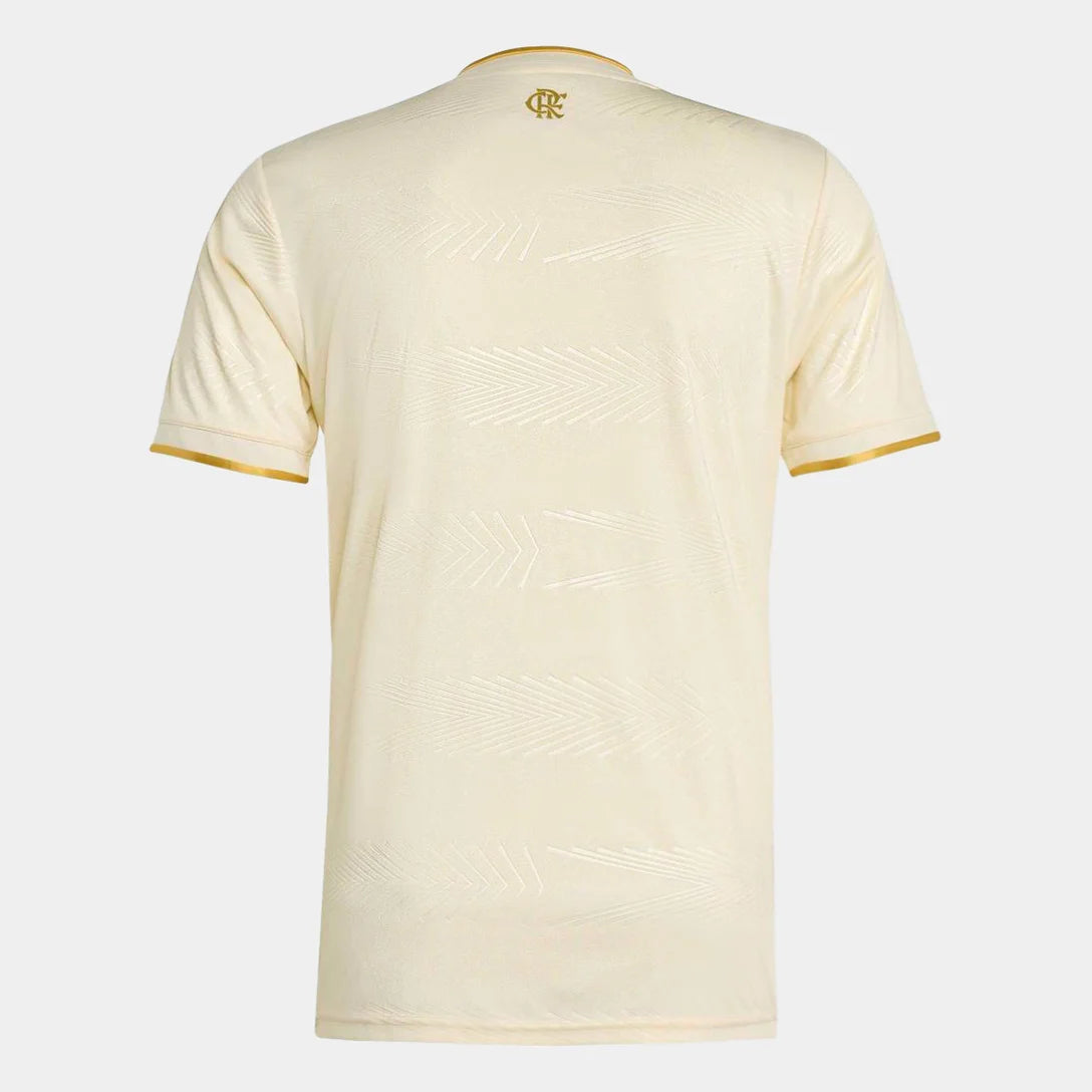 Camisa Adidas Flamengo 25/26 Third (PRONTA ENTREGA), Camisa Futebol, Adidas, Uma camisa comemorativa do Mengão que mantém os torcedores confortáveis. Com 130 anos de futebol brilhante na esteira do CR Flamengo, esta elegante terceira camisa da adidas homenageia as origens do clube na remo. Ele faz uma declaração com um distintivo vintage, detalhes em ouro e argolas sutis criadas a partir de um relevo inspirado no movimento de remada. AEROREADY garante que a umidade excessiva é coisa do passado para os fãs l