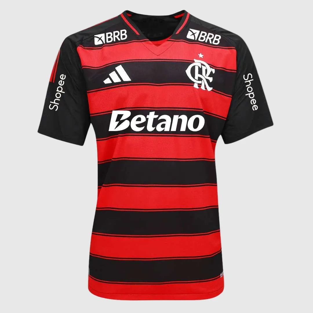 Camisa Adidas Flamengo I 25/26 Jogador, Camisa Futebol, Adidas, Descriçao da Camisa Sempre hei de ser! Esta Camisa Flamengo I 25/26 Jogador Adidas Masculina é perfeita para renovar a paixão pelo Rubro-Negro. Desenvolvida em materiais de qualidade, a camisa do Flamengo é leve e respirável, oferecendo o conforto que você merece em todos os momentos. Seu tecido tecnológico afasta a umidade do corpo e o mantém seco, seja apoiando o Mengão, na academia ou nas tarefas do dia a dia. Unindo tradição e modernidade, 