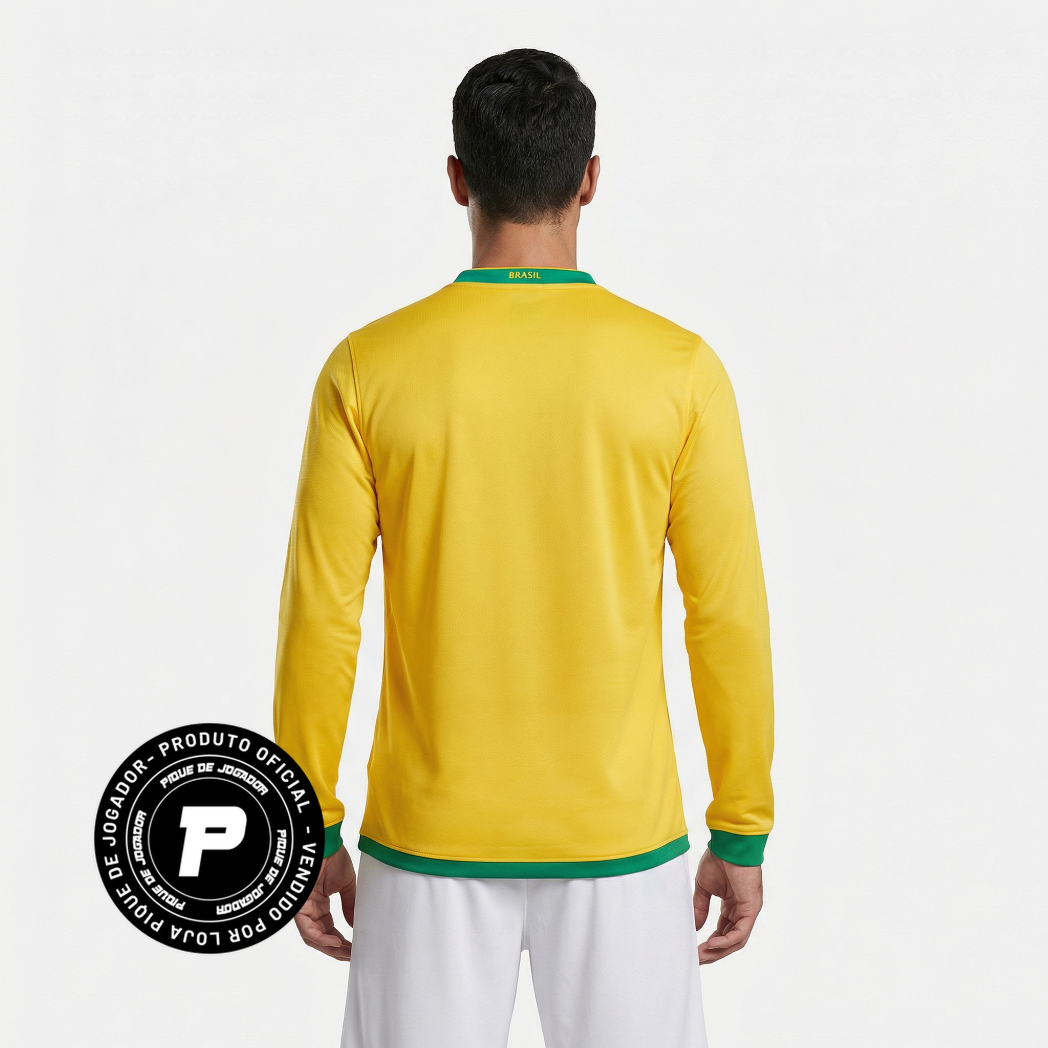 Camisa Brasil 2022 I Torcedor Manga Longa Masculina, Kit Infantil Brasil Reserva 26/27 - Copa do Mundo, PIQUE DE JOGADOR, A Camisa Brasil 2022 I Torcedor Manga Longa Masculina representa o uniforme principal utilizado pela Seleção Brasileira durante a Copa do Mundo de 2022. Com o clássico visual amarelo com detalhes em verde, a camisa mantém viva a identidade histórica do futebol brasileiro e o orgulho de vestir as cores da Seleção. O design moderno combina tradição e estilo esportivo, inspirado no modelo u