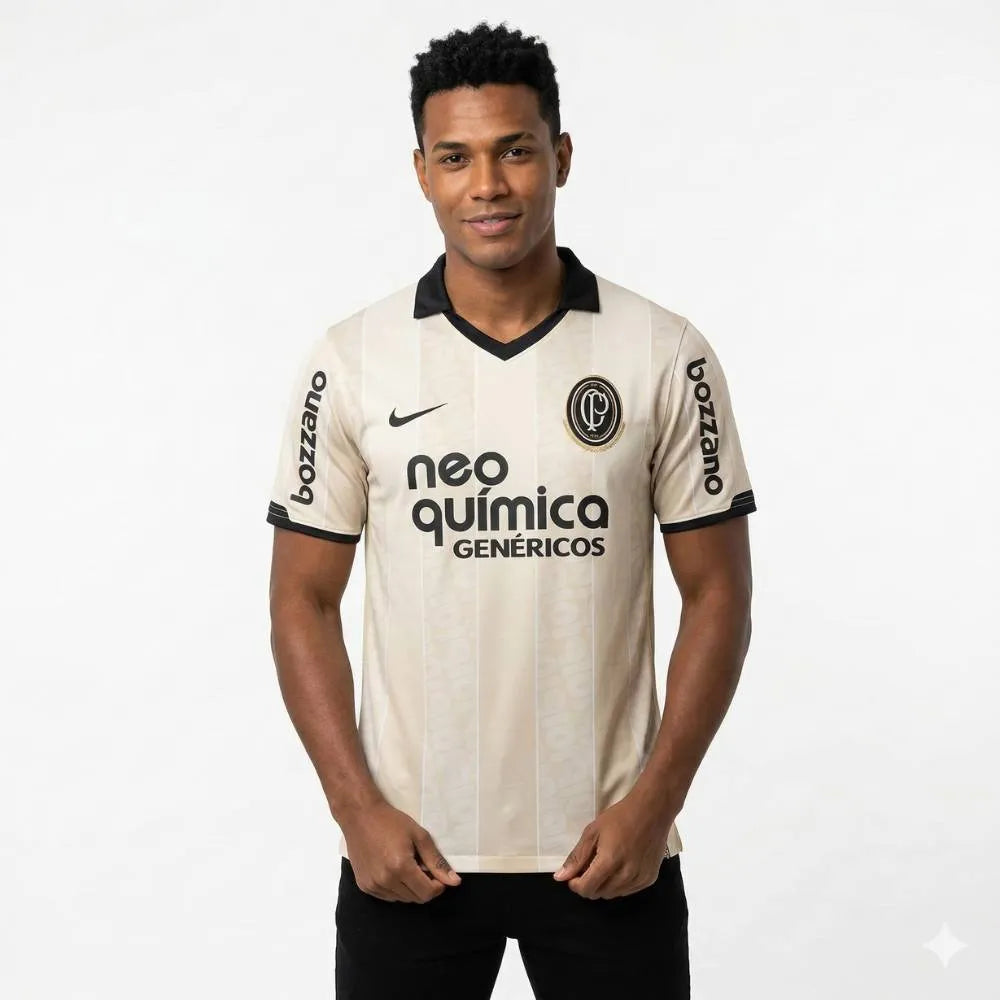 Camisa Corinthians Retrô 100 Aniversário Nike Masculina - Bege, Camisa Japão Retrô 2006 Branca - Adidas, PIQUE DE JOGADOR, -PIQUE DE JOGADOR
