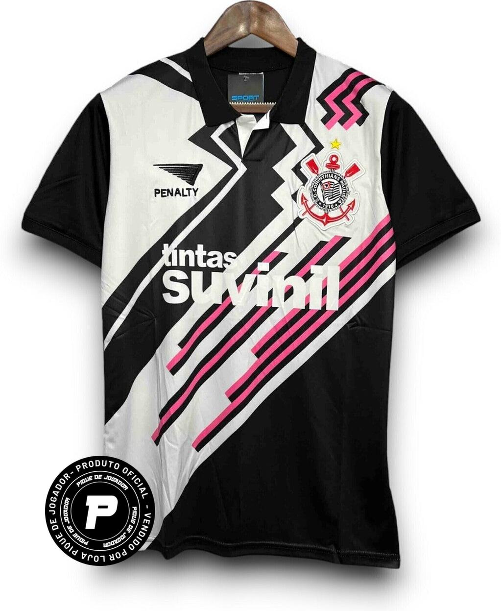 Camisa Corinthians Retrô 1995/96 Penalty Masculina - Preta, Branca e Rosa, Camisa Japão Retrô 2006 Branca - Adidas, PIQUE DE JOGADOR, -PIQUE DE JOGADOR