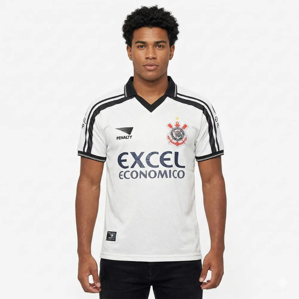 Camisa Corinthians Retrô 1998 Home Penalty Masculina - Preta e Branca, Camisa Japão Retrô 2006 Branca - Adidas, PIQUE DE JOGADOR, -PIQUE DE JOGADOR