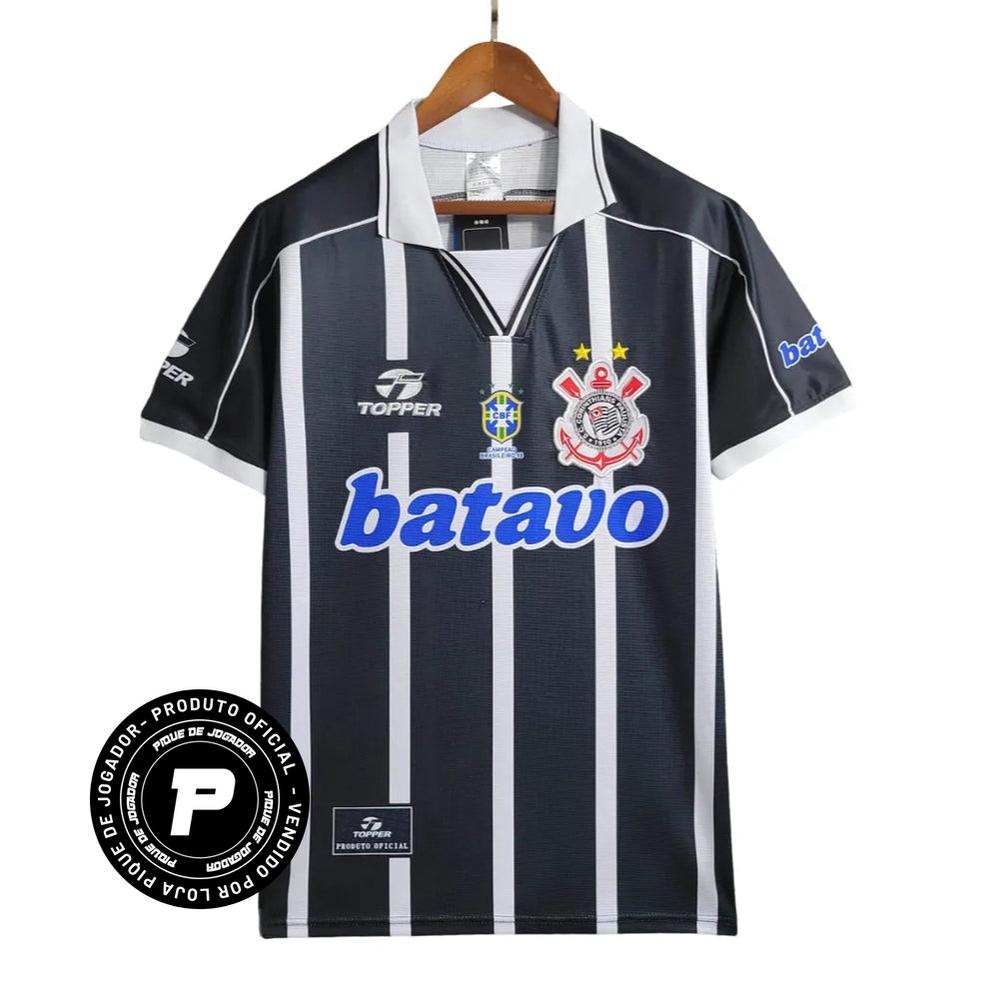 Camisa Corinthians Retrô 1999 Away Batavo Masculina - Preta e Branca, Camisa Japão Retrô 2006 Branca - Adidas, PIQUE DE JOGADOR, -PIQUE DE JOGADOR