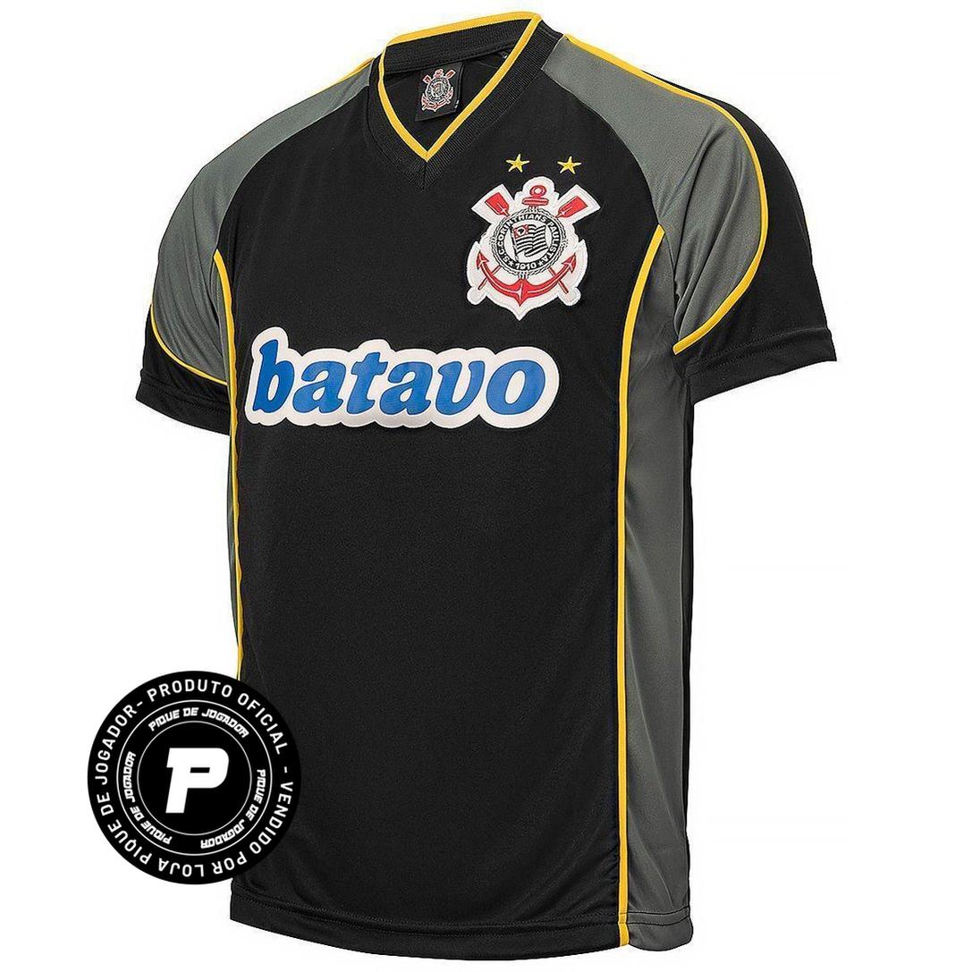 Camisa Corinthians Retrô 1999 Home Batavo Masculina - Preta, Cinza e Branca, Camisa Japão Retrô 2006 Branca - Adidas, PIQUE DE JOGADOR, -PIQUE DE JOGADOR