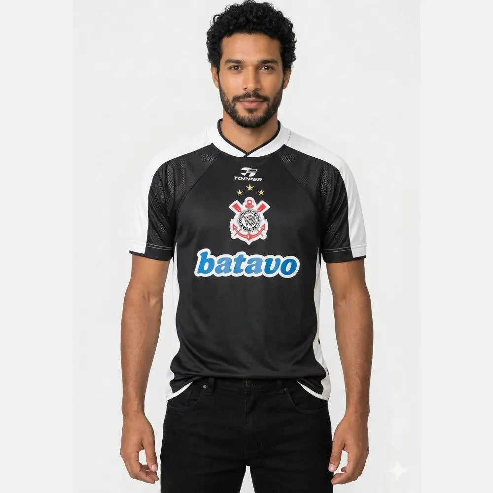 Camisa Corinthians Retrô 2000 Topper Masculina - Preta e Branca, Camisa Japão Retrô 2006 Branca - Adidas, PIQUE DE JOGADOR, -PIQUE DE JOGADOR