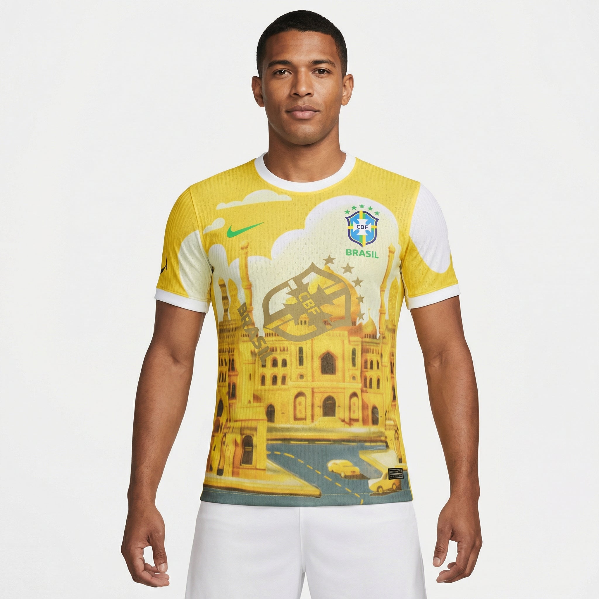 Camisa Edição especial Brasil Jogador 2024, Kit Infantil Brasil Reserva 26/27 - Copa do Mundo, PIQUE DE JOGADOR, A Camisa Edição Especial Brasil Jogador 2024 foi desenvolvida para representar o máximo desempenho e a identidade da Seleção Brasileira dentro de campo. Inspirada nos modelos utilizados pelos atletas, essa versão jogador oferece um design moderno aliado a materiais de alta performance. O modelo apresenta detalhes exclusivos que destacam o estilo contemporâneo da Seleção, mantendo a tradição das c