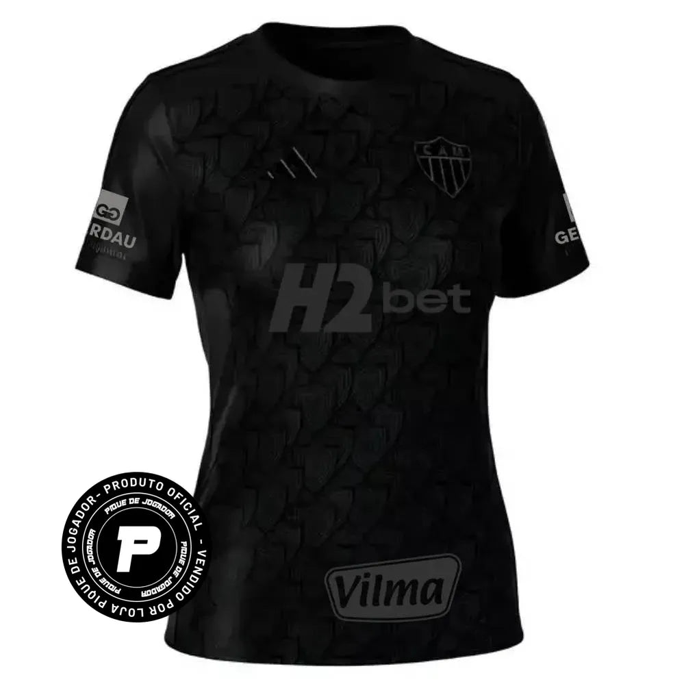 Camisa Feminina Adidas Atlético Mineiro 25/26 All Black C/ Patrocínios, Camisa Futebol, Adidas, Ficha do Produto TecnologiaAeroReady: Sistema que controla o excesso de umidade do corpo, garantindo a rápida secagem do suor durante os exercícios. Composição: 100% PoliésterMarca: AdidasIndicada para: Jogo/CasualGênero: MasculinoEscudo: BordadoOrigem: ImportadoManga: Curta-PIQUE DE JOGADOR