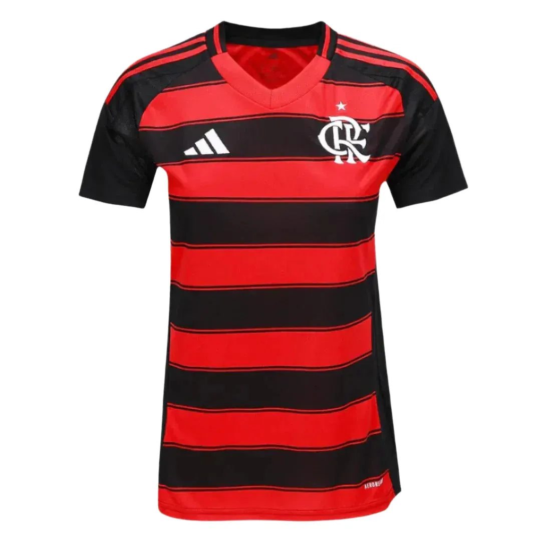 Camisa Feminina Adidas Flamengo 25/26 Home, Camisa Futebol, Adidas, Ficha do Produto TecnologiaAeroReady: Sistema que controla o excesso de umidade do corpo, garantindo a rápida secagem do suor durante os exercícios. Composição: 100% PoliésterMarca: AdidasIndicada para: Jogo/CasualGênero: MasculinoEscudo: BordadoOrigem: ImportadoManga: Curta-PIQUE DE JOGADOR