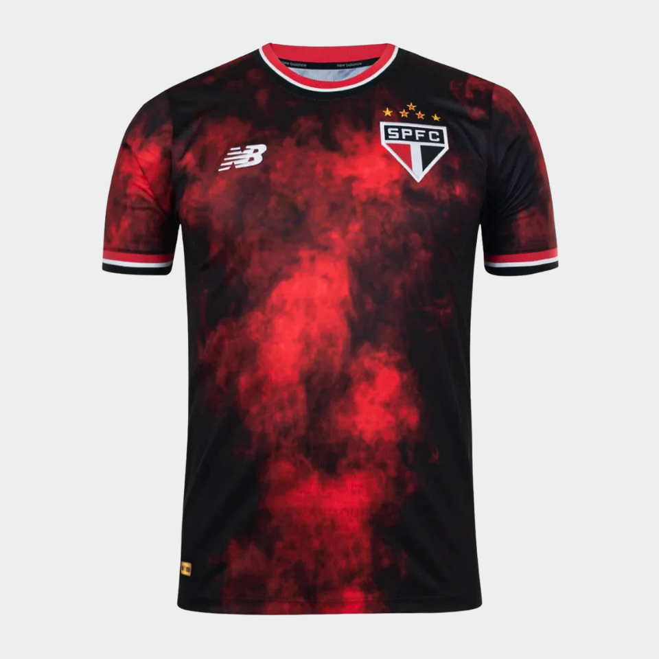 Camisa Feminina New Balance São Paulo 2024/25 III, Camisas de Futebol, PIQUE DE JOGADOR, FICHA TÉCNICA Composição: 100% PoliésterGênero: FemininoIndicada para: Jogo/CasualGênero: MasculinoEscudo: EmborrachadoOrigem: ImportadoManga: Curta-PIQUE DE JOGADOR