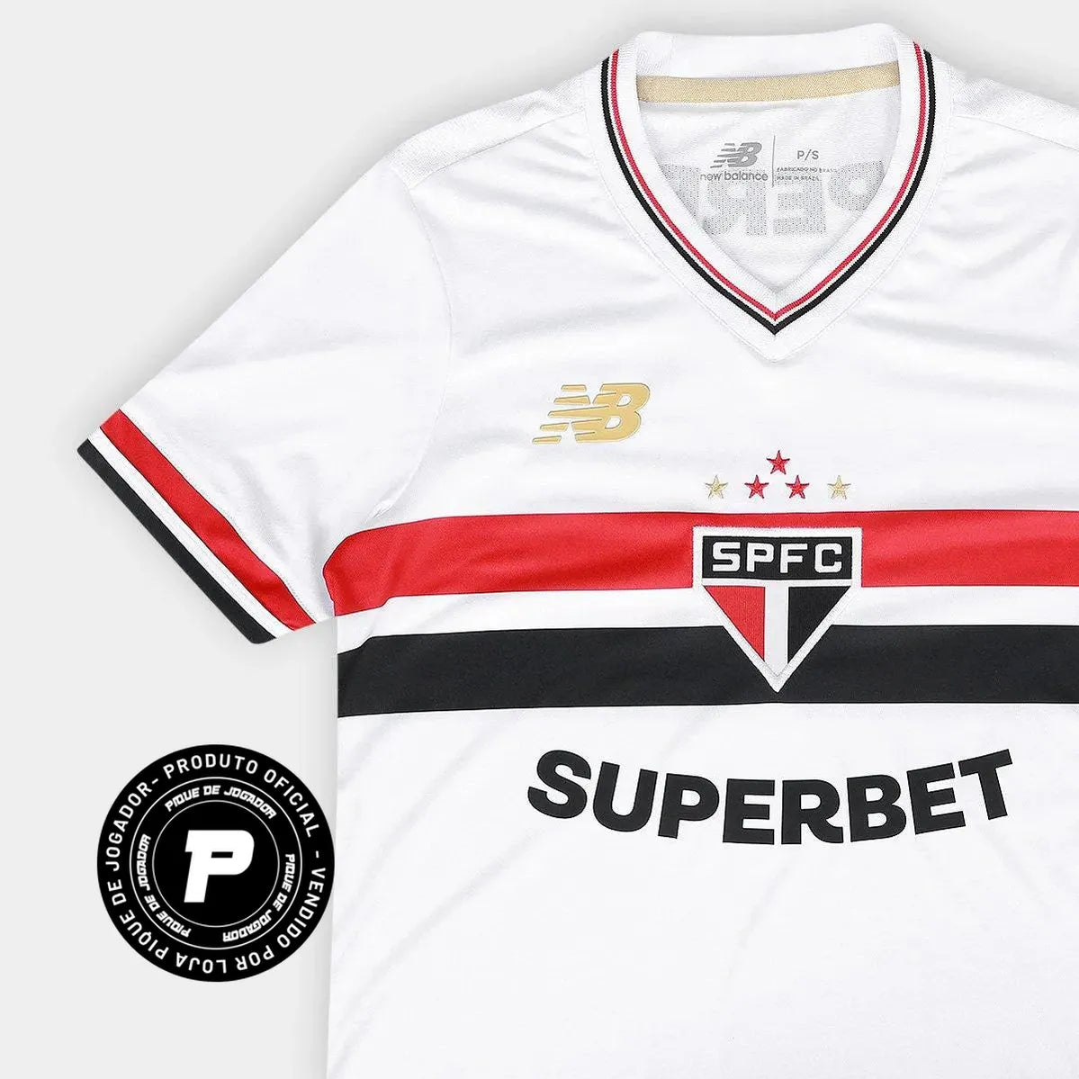 Camisa Feminina New Balance São Paulo 2025/26 I, Camisas de Futebol, PIQUE DE JOGADOR, Composição: 100% PoliésterGênero: FemininaIndicada para: Jogo/CasualGênero: MasculinoEscudo: EmborrachadoOrigem: ImportadoManga: Curta-PIQUE DE JOGADOR