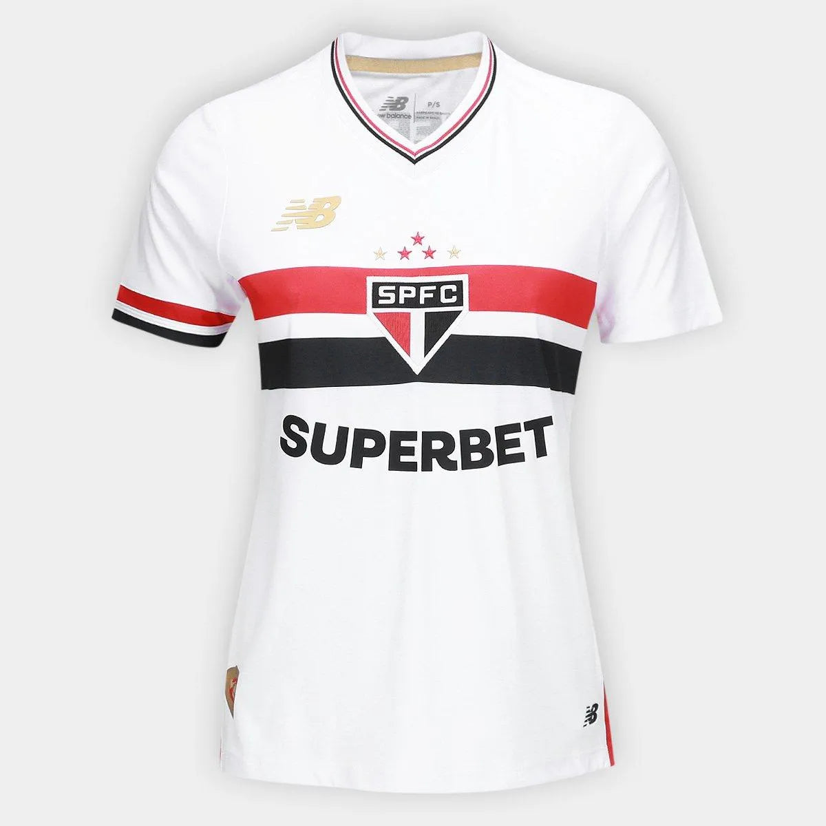 Camisa Feminina New Balance São Paulo 2025/26 I, Camisas de Futebol, PIQUE DE JOGADOR, Composição: 100% PoliésterGênero: FemininaIndicada para: Jogo/CasualGênero: MasculinoEscudo: EmborrachadoOrigem: ImportadoManga: Curta-PIQUE DE JOGADOR