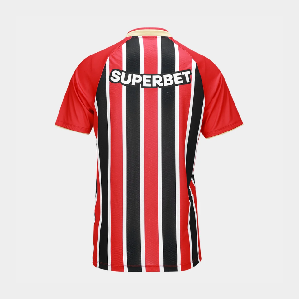 Camisa Feminina New Balance São Paulo 2025/26 II, Camisas de Futebol, PIQUE DE JOGADOR, FICHA TÉCNICA Composição: 100% PoliésterGênero: FemininoIndicada para: Jogo/CasualGênero: MasculinoEscudo: EmborrachadoOrigem: ImportadoManga: Curta-PIQUE DE JOGADOR