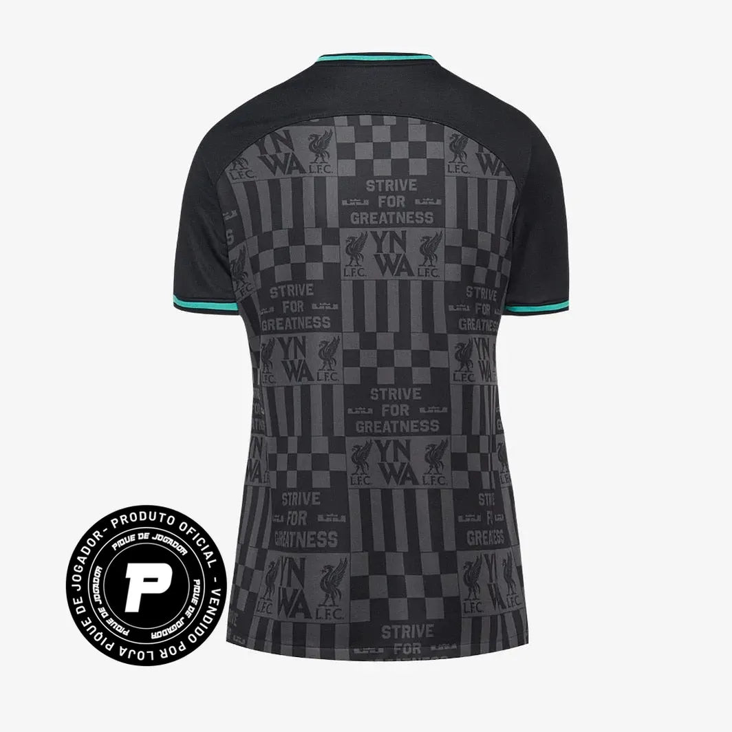 Camisa Feminina Nike LeBron James Liverpool FC I Torcedora, Camisas de Futebol, PIQUE DE JOGADOR, Composição: 100% PoliésterGênero: FemininaIndicada para: Jogo/CasualGênero: MasculinoEscudo: EmborrachadoOrigem: ImportadoManga: Curta-PIQUE DE JOGADOR