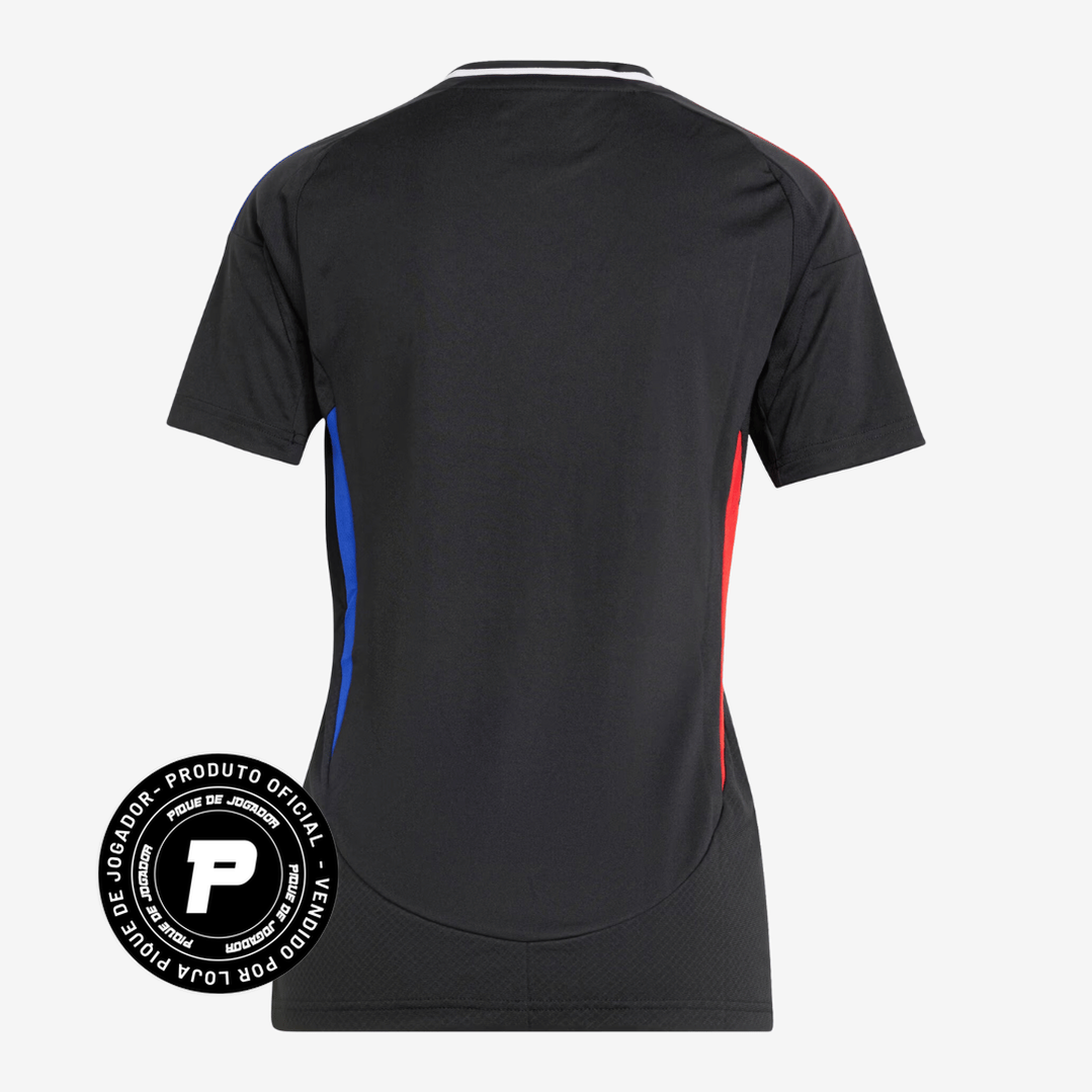 Camisa Feminina Olympique Lyonnais 2024/25 II, Camisas de Futebol, PIQUE DE JOGADOR, Composição: 100% PoliésterGênero: FemininaIndicada para: Jogo/CasualGênero: MasculinoEscudo: EmborrachadoOrigem: ImportadoManga: Curta-PIQUE DE JOGADOR
