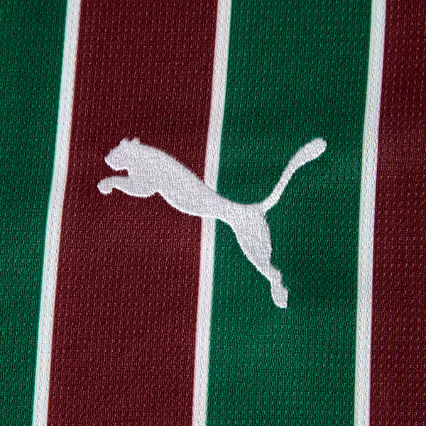 Camisa Feminina Puma Fluminense 2026/27 Home, Camisas de Futebol, PIQUE DE JOGADOR, SOBRE O PRODUTO Mais do que um uniforme, é uma camisa sagrada que protege e impulsiona jogadores e torcida, exaltando a fé inabalável da torcida. Cada detalhe carrega o sentimento tricolor, mostrando que vai além da paixão: é devoção. CARACTERÍSTICAS E BENEFÍCIOS dryCELL: Tecnologia de desempenho projetada para absorver a umidade do corpo, mantendo-o confortável e seco DETALHES Regular fit Estampa tricolor sublimada na frent