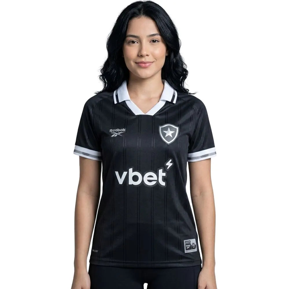 Camisa Feminina Reebok Botafogo 2025/26 II, Camisas de Futebol, PIQUE DE JOGADOR, -PIQUE DE JOGADOR