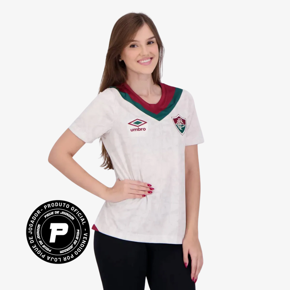Camisa Feminina Umbro Fluminense 2024/25 III, Camisas de Futebol, PIQUE DE JOGADOR, FICHA TÉCNICA Composição: 100% PoliésterGênero: FemininoIndicada para: Jogo/CasualGênero: MasculinoEscudo: EmborrachadoOrigem: ImportadoManga: Curta-PIQUE DE JOGADOR