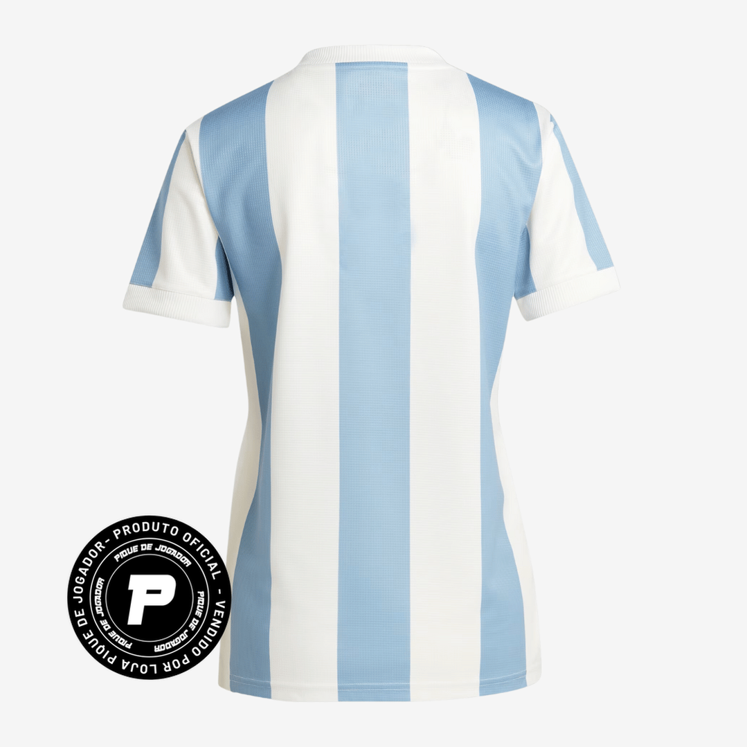 Camisa Feminina adidas Argentina 2024 Anniversary, Camisas de Futebol, PIQUE DE JOGADOR, Composição: 100% PoliésterGênero: FemininaIndicada para: Jogo/CasualGênero: MasculinoEscudo: EmborrachadoOrigem: ImportadoManga: Curta-PIQUE DE JOGADOR