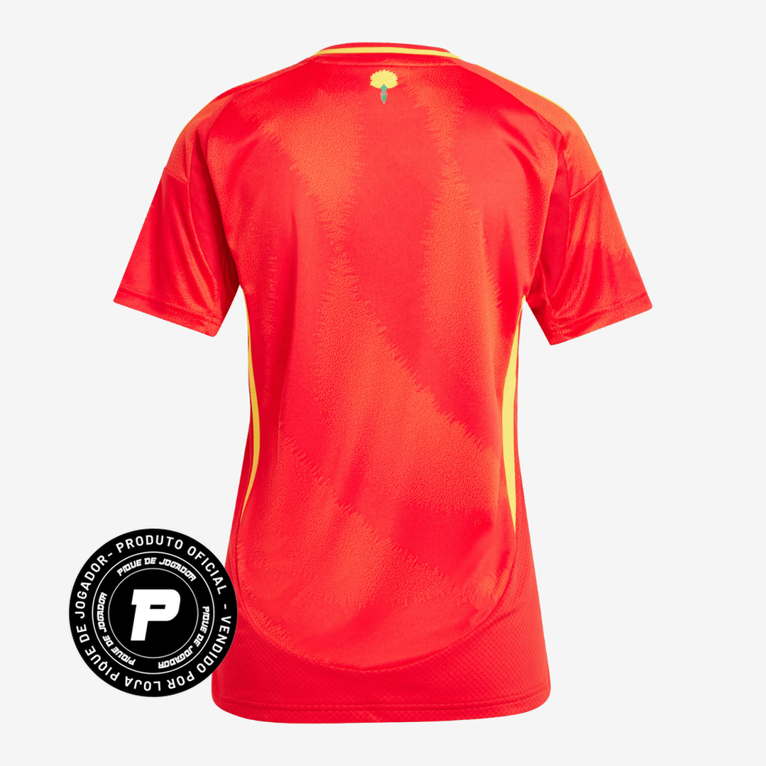 Camisa Feminina adidas Espanha 2024 I, Camisas de Futebol, PIQUE DE JOGADOR, Composição: 100% PoliésterGênero: FemininaIndicada para: Jogo/CasualGênero: MasculinoEscudo: EmborrachadoOrigem: ImportadoManga: Curta-PIQUE DE JOGADOR