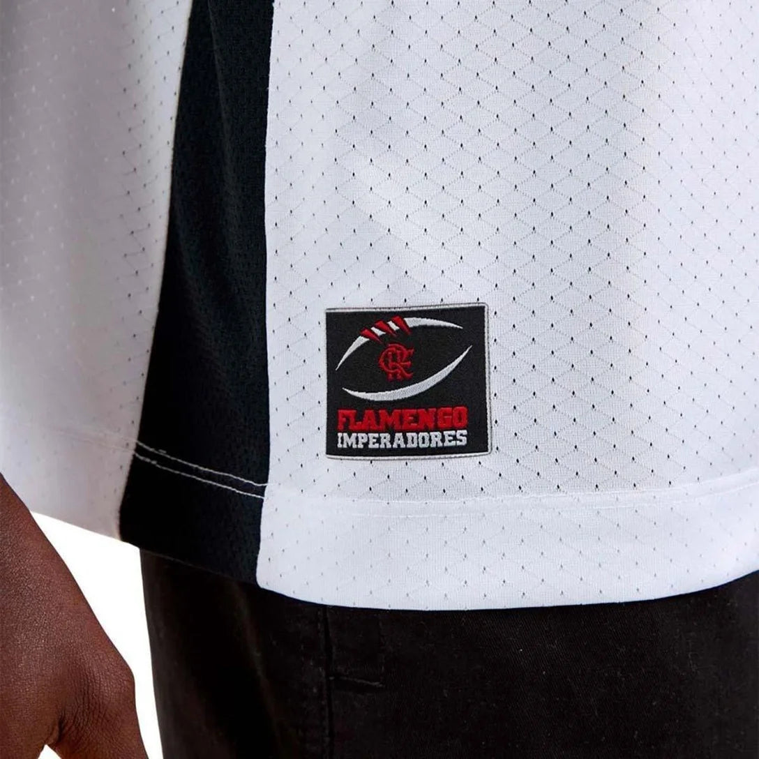 Camisa Flamengo Imperadores NFL, Camisa Futebol, Braziline, A camiseta OFICIAL do futebol americano do Flamengo! Composição: 100% PoliésterIndicada para: CasualGênero: MasculinoEscudo: EstampadoOrigem: ImportadoManga: Curta-PIQUE DE JOGADOR