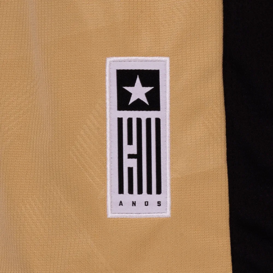 Camisa Goleiro Reebok Botafogo 2024/25 II, Camisas de Futebol, PIQUE DE JOGADOR, A camisa de goleiro do Botafogo para a temporada 2024/25 II chega com um visual imponente, que reflete a essência defensiva do Glorioso. Em preto predominante com detalhes em branco e dourado, o modelo traz modernidade e presença dentro das quatro linhas. Com grafismos exclusivos e acabamento refinado, é uma peça que une performance, estilo e identidade alvinegra. Especificações do Produto: Modelo torcedor masculino Ano: Tempor