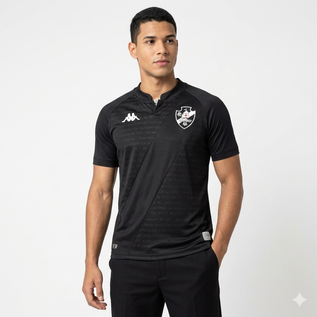 Camisa Kappa Vasco 24/25 Third Goleiro, Camisa Futebol, Kappa, Descrição do produto Respeito. Igualdade. Inclusão! A Camisa Vasco III 24/25 s/n° Kombat Jogador Kappa Feminina comemora 100 anos da Resposta Histórica. Em 1924, o clube se posicionava contra a discriminação no futebol, abrindo suas portas para todos, independentemente de raça ou classe social. Confeccionada em poliéster, a peça tem tecnologia Kombat Pro System, que garante respirabilidade, evitando a umidade do corpo. Predominantemente bege, a 