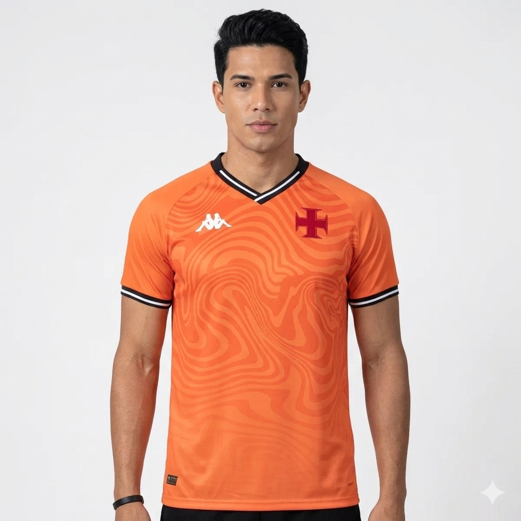 Camisa Kappa Vasco 25/26 Goleiro, Camisa Futebol, Kappa, Entre em campo com a energia do Gigante! A Camisa Vasco Aquecimento 2025 Kappa Masculina traz a identidade do clube em cada detalhe, perfeita para quem carrega a cruz de malta no coração. Modelo oficial e personalizável, oferece tecido leve, conforto e caimento impecável. Ideal para usar no jogo, no dia a dia ou como presente inesquecível para um torcedor. INFORMAÇÕES DO PRODUTO Nome: Camisa Vasco Aquecimento 2025Marca: KappaGênero: MasculinoCor: Cinz