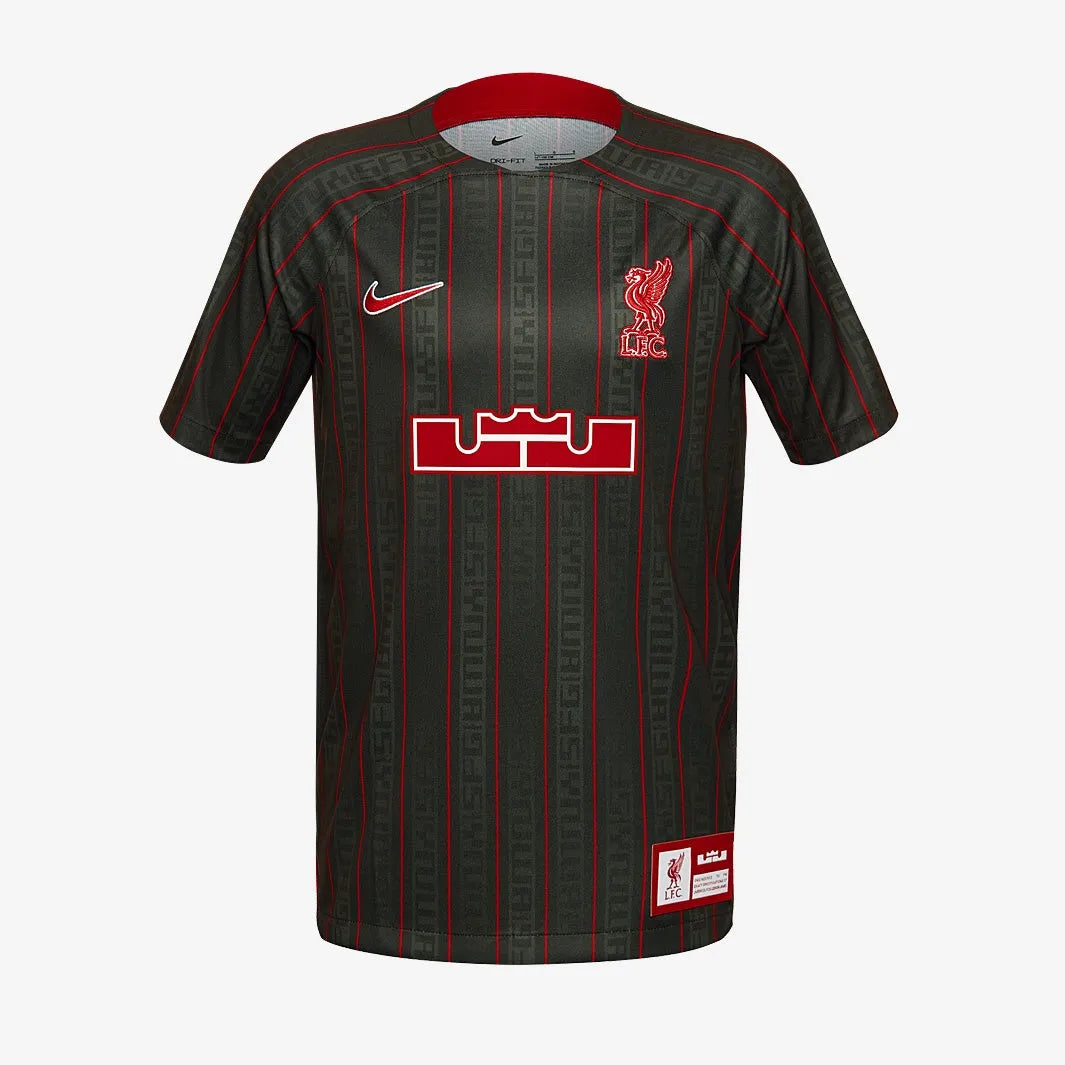 Camisa Kids Nike LeBron James Liverpool FC Torcedor, Camisas de Futebol, PIQUE DE JOGADOR, A Camisa Kids Nike LeBron James Liverpool FC Torcedor é feita pra quem vive o futebol intensamente. Um modelo pensado no torcedor que carrega seu time no peito, em qualquer ocasião. Com tecido leve, caimento confortável e visual marcante, essa camisa é perfeita pra mostrar sua paixão dentro e fora dos estádios. Vista sua camisa. Mostre de onde você veio. Ficha Técnica Nome: Camisa Kids Nike LeBron James Liverpool FC T