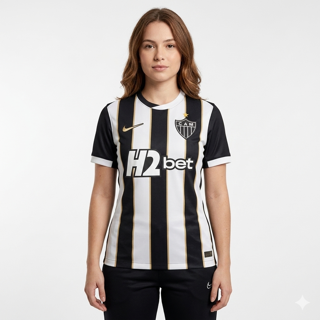 Camisa Nike Feminina Atlético Mineiro 26/27 Home, Camisa Futebol, Adidas, Descrição Inspirada no título de Campeão Brasileiro de 1971, a nova camisa 1 do Galo celebra a doideira que se espalhou para milhões de cabeças de atleticanos após a cabeçada histórica de Dadá Maravilha. O manto alvinegro pra quem vive o Galo dentro e fora das arquibancadas. A versão torcedor oferece o caimento perfeito para representar o Atlético com conforto todos os dias. Detalhes do Produto Tecnologia Nike Dri-FIT absorve o suor d