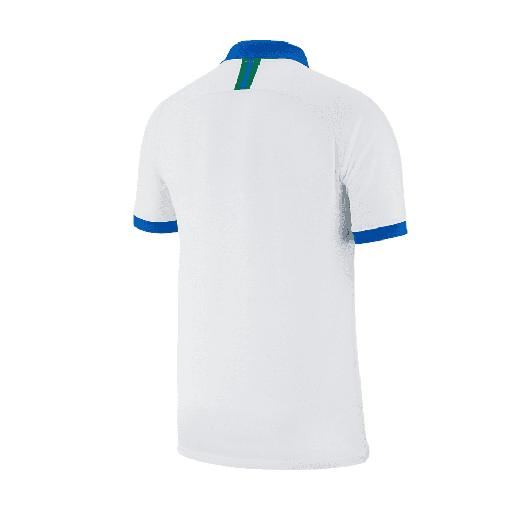 Camisa Nike Seleção Brasileira 2019 Third, Camisas de Futebol, PIQUE DE JOGADOR, A Camisa Nike Seleção Brasileira 2019 Third apresenta um design moderno e marcante que se destaca entre os uniformes da Seleção Brasileira. Lançada como terceira opção de uniforme, essa camisa traz uma proposta diferente das tradicionais cores amarelo e azul, oferecendo um visual ousado e contemporâneo para os torcedores. O modelo foi desenvolvido para celebrar a identidade do futebol brasileiro com um estilo inovador, mantendo