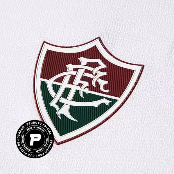 Camisa Puma Fluminense 2026/27 Away Jogador, camisa brasil, PIQUE DE JOGADOR, SOBRE O PRODUTO Mais do que um uniforme, é uma camisa sagrada que protege e impulsiona jogadores e torcida, exaltando a fé inabalável da torcida. Cada detalhe carrega o sentimento tricolor, mostrando que vai além da paixão: é devoção. CARACTERÍSTICAS E BENEFÍCIOS Mesma camisa usada pelos seus ídolos, feita com combinação de tecidos tecnológicos de alta absorção e branding oficial do time. Produto com selo de autenticidade na camis