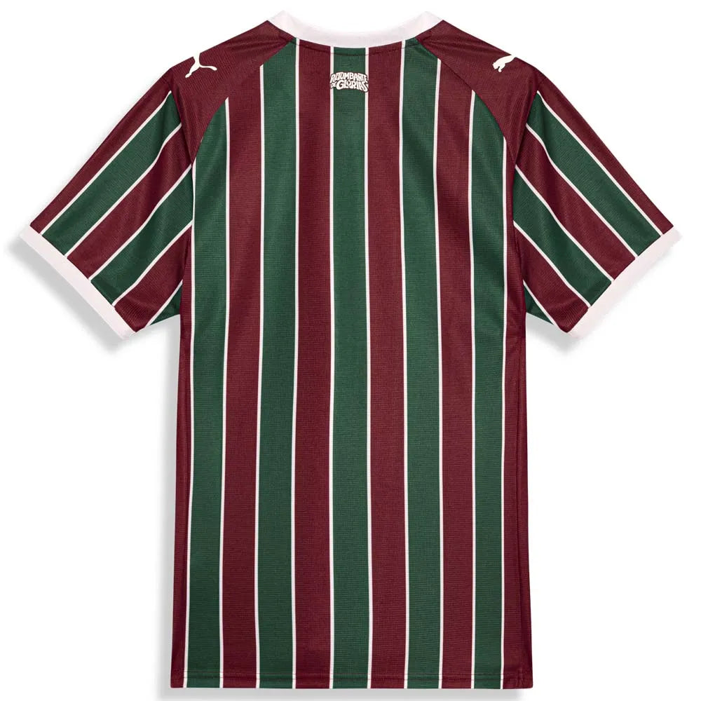 Camisa Puma Fluminense 2026/27 Home Jogador, camisa brasil, PIQUE DE JOGADOR, CARACTERÍSTICAS E BENEFÍCIOS Mesma camisa usada pelos seus ídolos, feita com combinação de tecidos tecnológicos de alta absorção e branding oficial do time. Produto com selo de autenticidade na camisa. dryCELL: Tecnologia de desempenho projetada para absorver a umidade do corpo, mantendo-o confortável e seco DETALHES Regular fit Estampa tricolor sublimada na frente, nas costas e nas mangas Gola V recortada e transpassada Manga cur