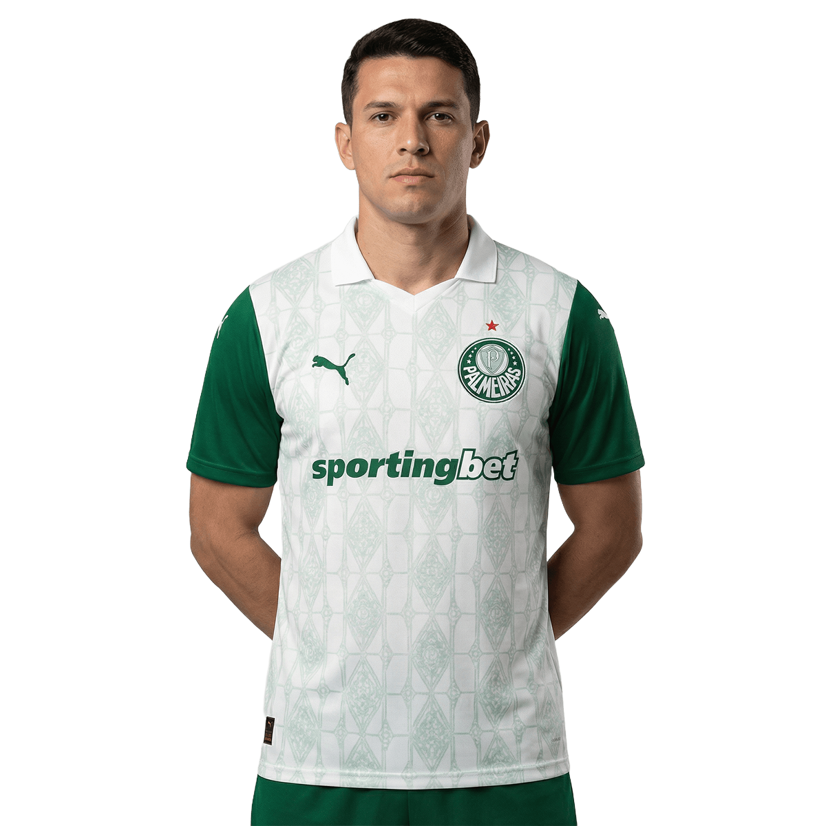 Camisa Puma Palmeiras 2025/26 Away, Camisas de Futebol, PIQUE DE JOGADOR, Mais do que a camisa reserva, esse manto é uma ode à tradição, à história e à imponência do Palmeiras.A nova Camisa II 2025/26 Torcedor resgata o branco imponente que vestiu gerações de craques, agora renovado com detalhes modernos e um grafismo exclusivo em relevo, inspirado nas grandes conquistas do clube. Com as mangas verdes em contraste, gola polo clássica e a estrela do Mundial reluzindo no peito, esse uniforme reforça o respeit
