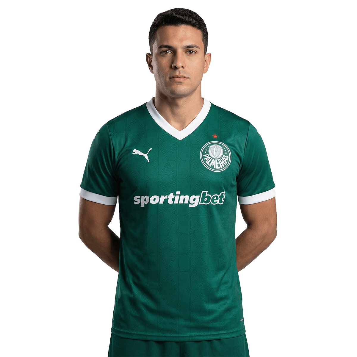 Camisa Puma Palmeiras 2025/26 Home, Camisas de Futebol, PIQUE DE JOGADOR, O novo manto do Palmeiras 2025/26 é mais que uma camisa.É um tributo à tradição, ao respeito e à grandeza da Sociedade Esportiva Palmeiras.Com um tom de verde clássico, detalhes em branco puro e a estrela do Mundial brilhando no peito, a nova camisa resgata as raízes do Verdão com elegância, leveza e aquele peso que só quem é Palestra entende. Inspirada nos uniformes históricos que marcaram gerações, a peça traz grafismos sutis em rel