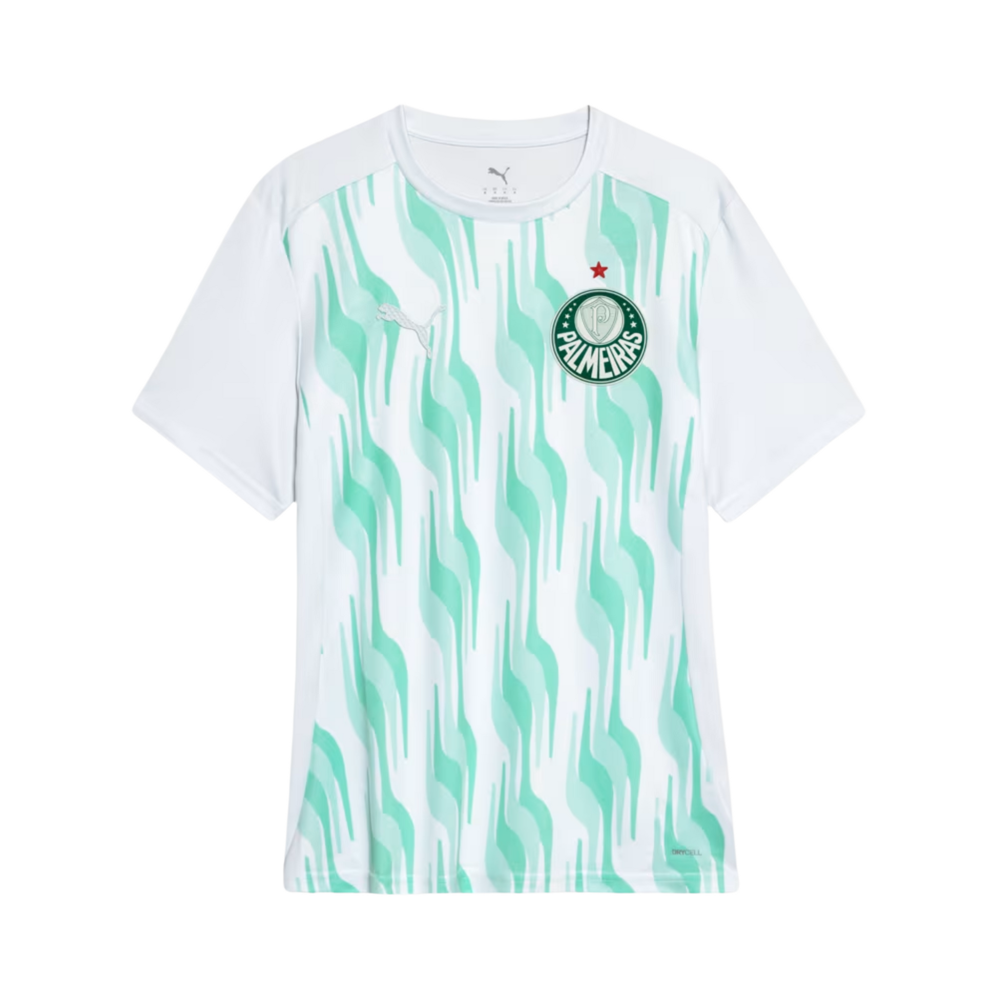 Camisa Puma Palmeiras 2025/26 Pré-Jogo, Camisas de Futebol, PIQUE DE JOGADOR, A Camisa Pré-Jogo Palmeiras 2025 traz a mesma identidade usada pelos atletas antes de entrarem em campo. Com design moderno e grafismos exclusivos, o modelo expressa a força e o legado da Sociedade Esportiva Palmeiras dentro e fora das quatro linhas. Desenvolvida pela Puma, conta com a tecnologia dryCELL, que absorve a umidade e mantém o corpo seco mesmo em treinos intensos ou no dia a dia. Com caimento slim, gola careca e estampa