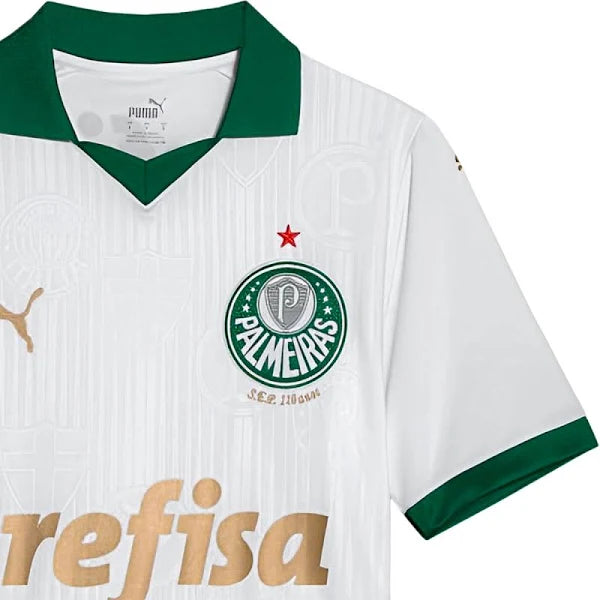 Camisa Puma Palmeiras 24/25 Away, Camisa Futebol, Puma, Ficha do Produto TecnologiaDryCell: Sistema que controla o excesso de umidade do corpo, garantindo a rápida secagem do suor durante os exercícios. Composição: 100% PoliésterMarca: PumaIndicada para: Jogo/CasualGênero: MasculinoEscudo: BordadoOrigem: ImportadoManga: Curta-PIQUE DE JOGADOR