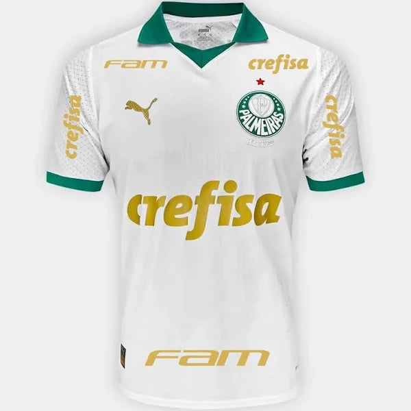 Camisa Puma Palmeiras 24/25 Away, Camisa Futebol, Puma, Ficha do Produto TecnologiaDryCell: Sistema que controla o excesso de umidade do corpo, garantindo a rápida secagem do suor durante os exercícios. Composição: 100% PoliésterMarca: PumaIndicada para: Jogo/CasualGênero: MasculinoEscudo: BordadoOrigem: ImportadoManga: Curta-PIQUE DE JOGADOR