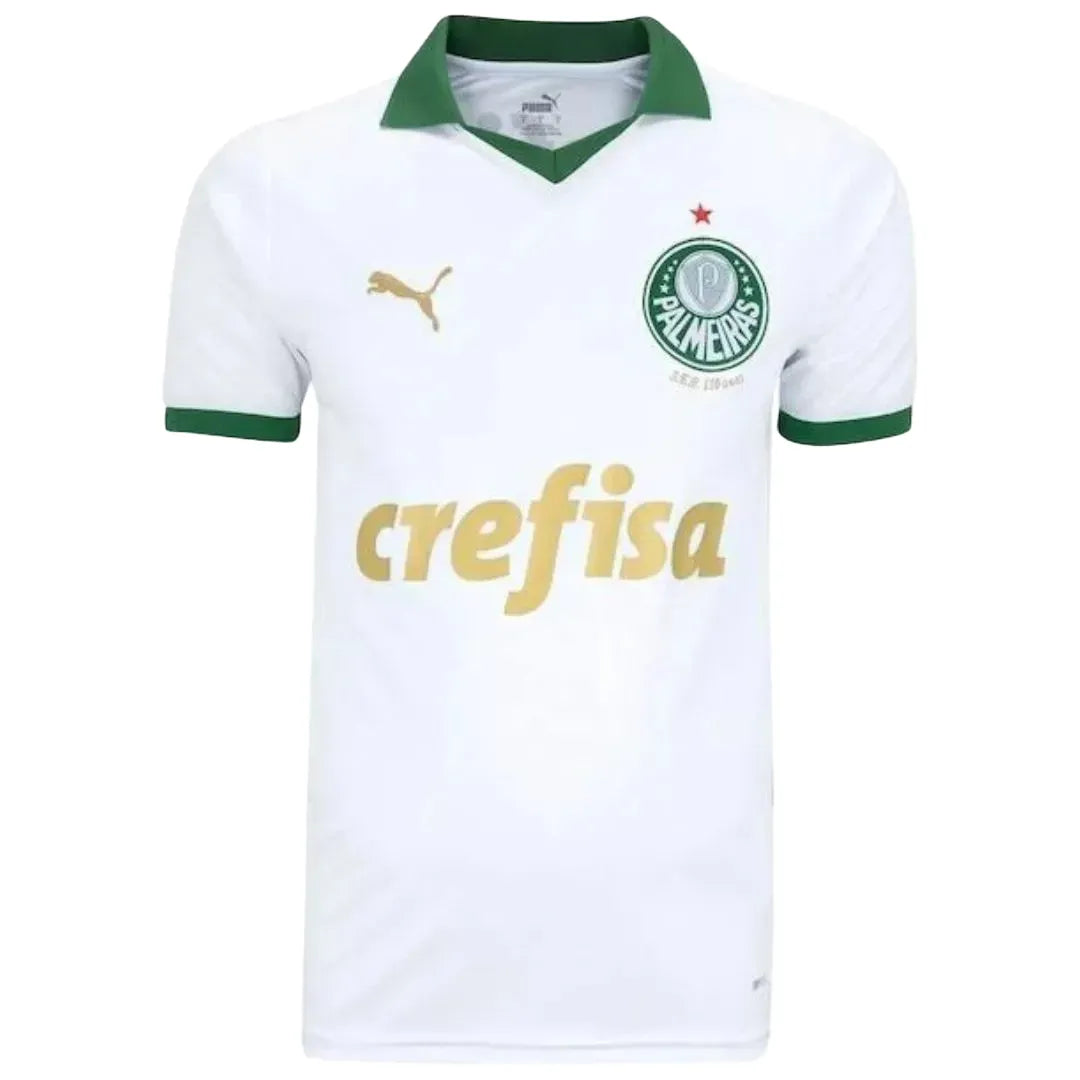 Camisa Puma Palmeiras 24/25 Away, Camisa Futebol, Puma, Ficha do Produto TecnologiaDryCell: Sistema que controla o excesso de umidade do corpo, garantindo a rápida secagem do suor durante os exercícios. Composição: 100% PoliésterMarca: PumaIndicada para: Jogo/CasualGênero: MasculinoEscudo: BordadoOrigem: ImportadoManga: Curta-PIQUE DE JOGADOR