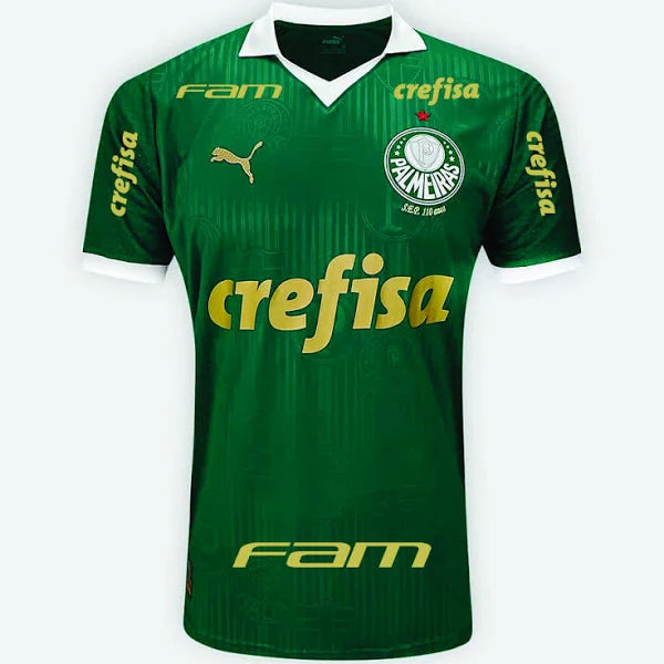 Camisa Puma Palmeiras 24/25 Home, Camisa Futebol, Puma, Ficha do Produto TecnologiaDryCell: Sistema que controla o excesso de umidade do corpo, garantindo a rápida secagem do suor durante os exercícios. Composição: 100% PoliésterMarca: PumaIndicada para: Jogo/CasualGênero: MasculinoEscudo: BordadoOrigem: ImportadoManga: Curta-PIQUE DE JOGADOR