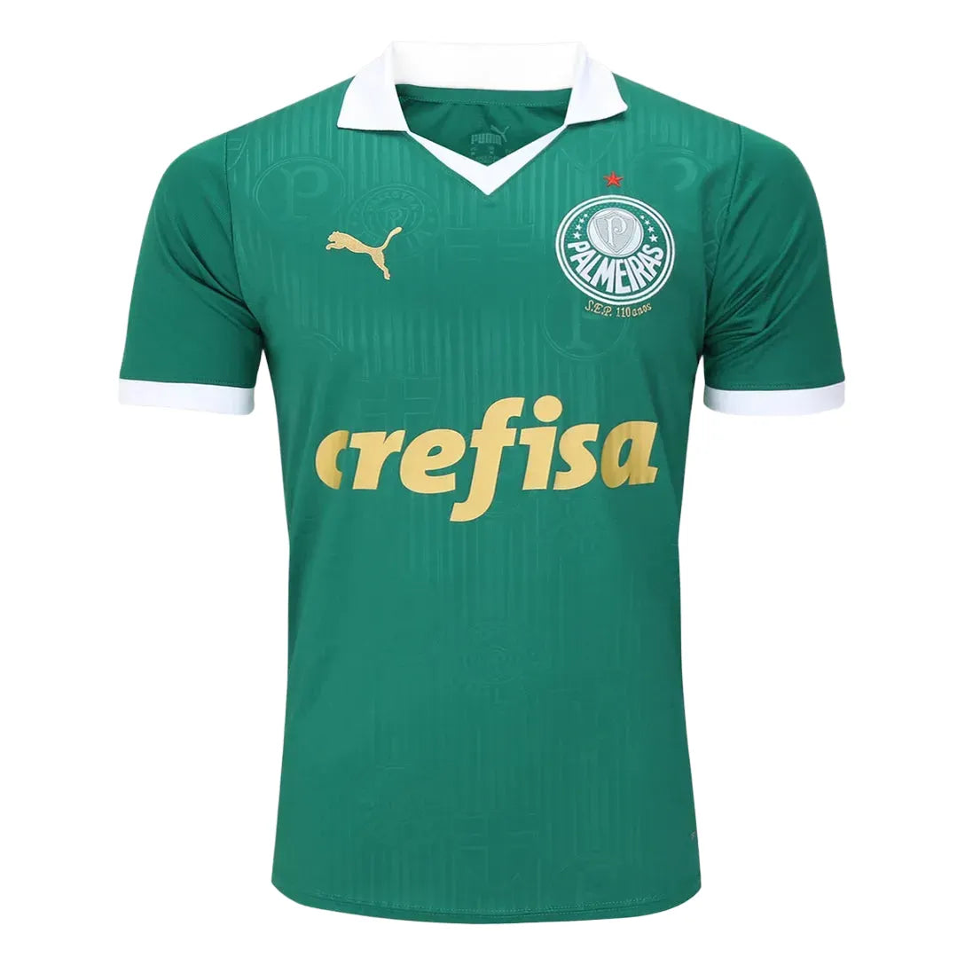 Camisa Puma Palmeiras 24/25 Home, Camisa Futebol, Puma, Ficha do Produto TecnologiaDryCell: Sistema que controla o excesso de umidade do corpo, garantindo a rápida secagem do suor durante os exercícios. Composição: 100% PoliésterMarca: PumaIndicada para: Jogo/CasualGênero: MasculinoEscudo: BordadoOrigem: ImportadoManga: Curta-PIQUE DE JOGADOR