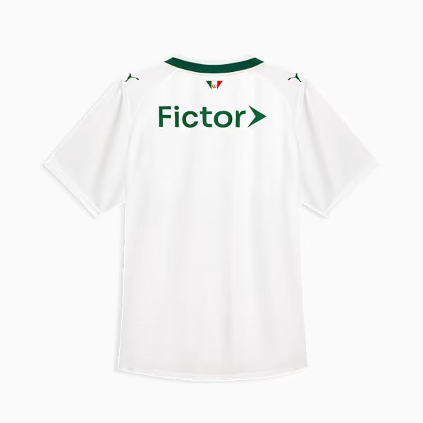 Camisa Puma Palmeiras 26/27 Away Jogador, Camisas de Futebol, PIQUE DE JOGADOR, SOBRE O PRODUTO O novo uniforme resgata a origem do clube mais vitorioso, construindo uma ponte entre o passado e o presente partindo da estética do Velho Continente para o clima de esperança encontrado pelos imigrantes que desembarcaram no Brasil. Com detalhes em homenagem aos ítalo-brasileiros que fundaram o clube em 1914. CARACTERÍSTICAS E BENEFÍCIOS Mesma camisa usada pelos seus ídolos, feita com combinação de tecidos tecnol