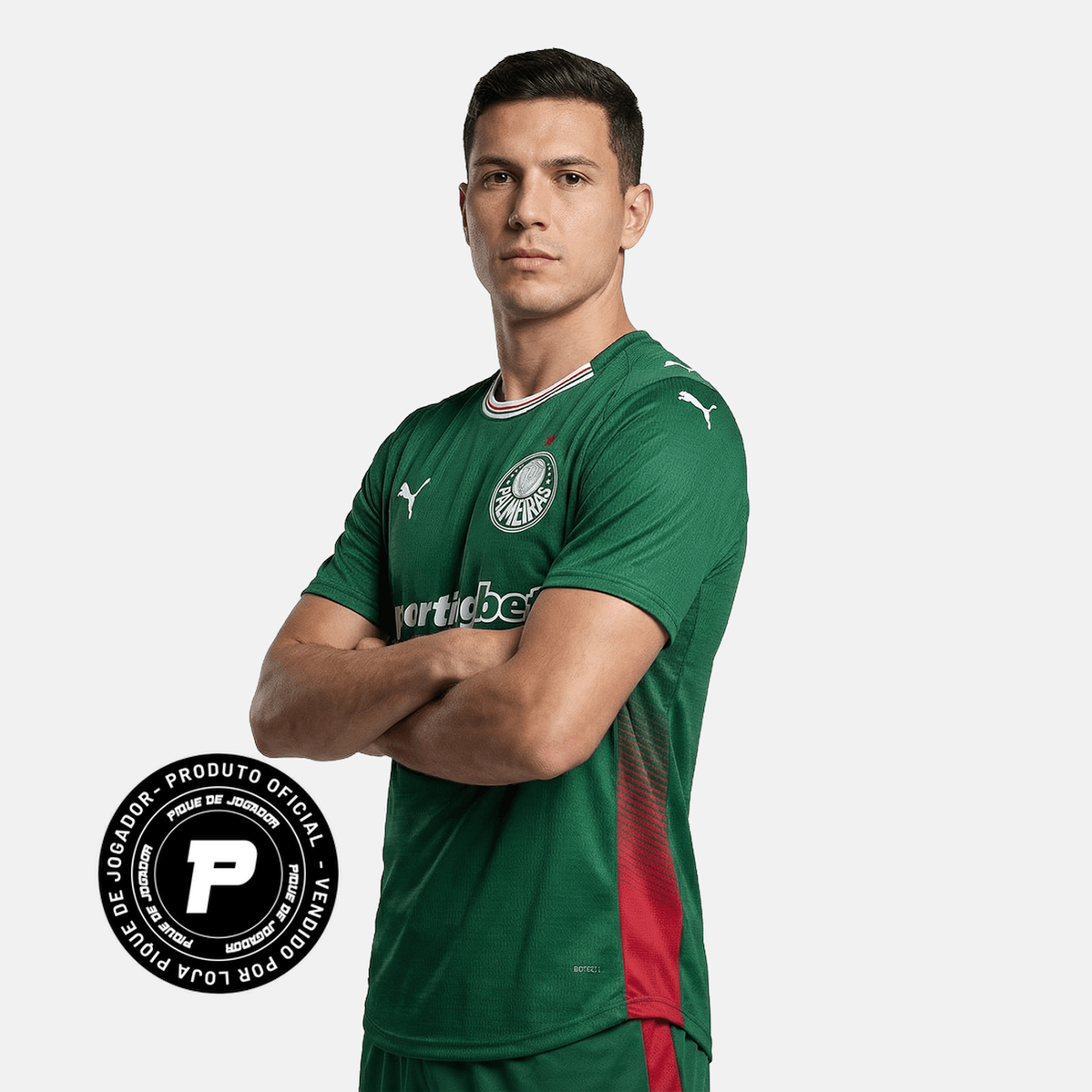 Camisa Puma Palmeiras 26/27 Home Jogador, Camisas de Futebol, PIQUE DE JOGADOR, SOBRE O PRODUTO O novo uniforme resgata a origem do clube mais vitorioso, construindo uma ponte entre o passado e o presente partindo da estética do Velho Continente para o clima de esperança encontrado pelos imigrantes que desembarcaram no Brasil. Com detalhes em homenagem aos ítalo-brasileiros que fundaram o clube em 1914. CARACTERÍSTICAS E BENEFÍCIOS Mesma camisa usada pelos seus ídolos, feita com combinação de tecidos tecnol