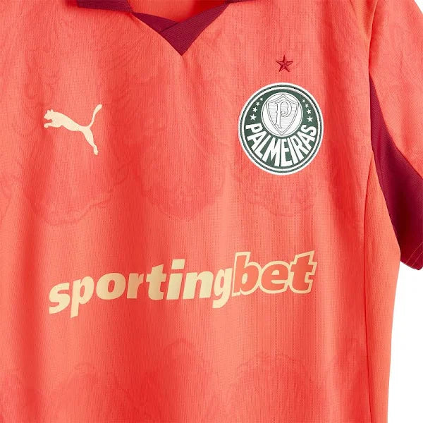 Camisa Puma Palmeiras X KidSuper 25/26 Goleiro, Camisa Futebol, Puma, Ficha do Produto TecnologiaDryCell: Sistema que controla o excesso de umidade do corpo, garantindo a rápida secagem do suor durante os exercícios. Composição: 100% PoliésterMarca: PumaIndicada para: Jogo/CasualGênero: MasculinoEscudo: BordadoOrigem: ImportadoManga: Curta-PIQUE DE JOGADOR