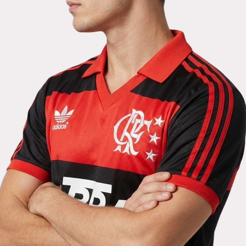 Camisa Retrô Flamengo 1987 Home, Camisas de Futebol, PIQUE DE JOGADOR, -PIQUE DE JOGADOR