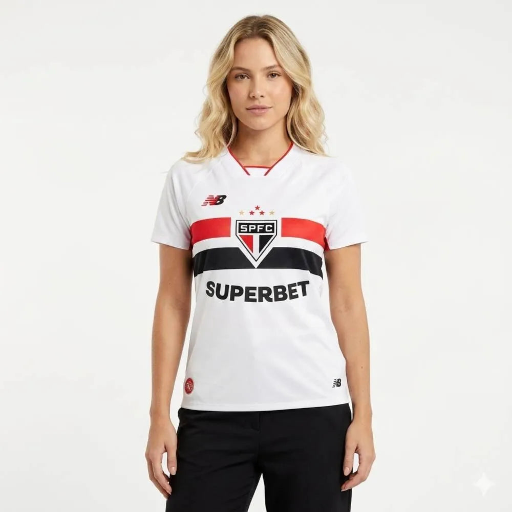 Camisa São Paulo Home 26/27 - NB Feminina, , PIQUE DE JOGADOR, -PIQUE DE JOGADOR