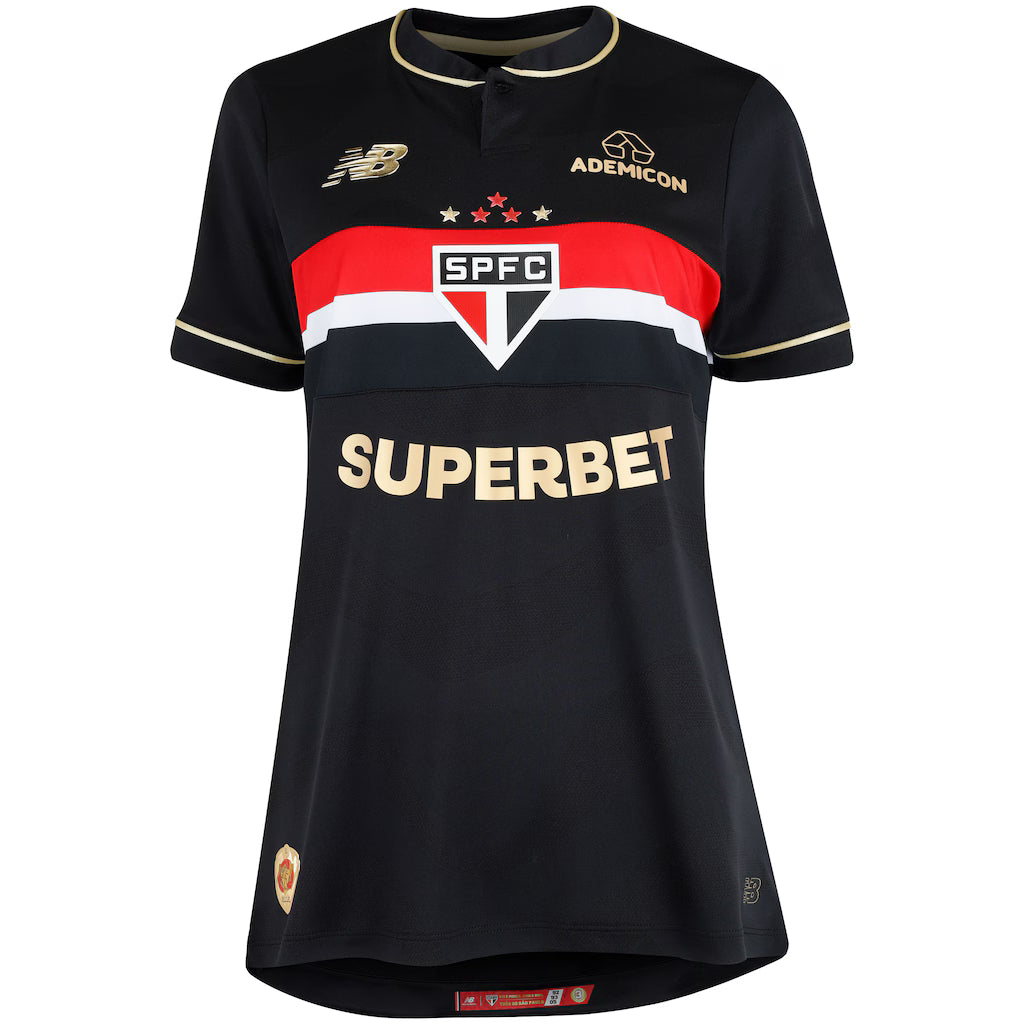Camisa São Paulo III 25/26 - NB Feminina, , PIQUE DE JOGADOR, -PIQUE DE JOGADOR