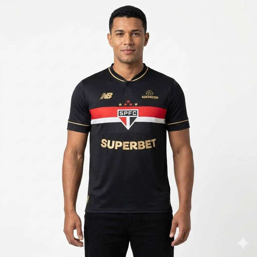 Camisa São Paulo III 25/26 - NB Torcedor Masculina, camisa são paulo, PIQUE DE JOGADOR, -PIQUE DE JOGADOR