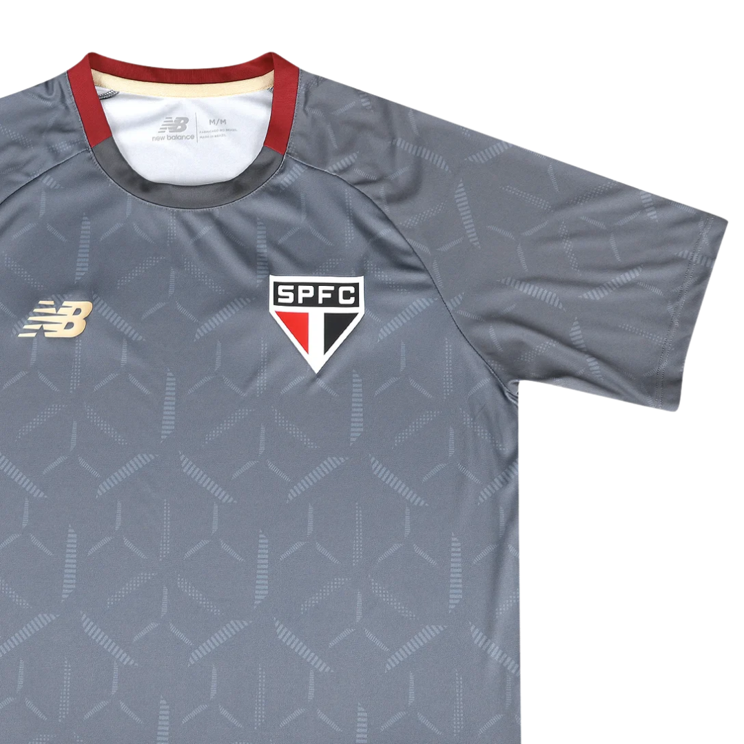 Camisa São Paulo Treino Cinza 25/26 - NB Torcedor Masculina Lançamento, camisa são paulo, PIQUE DE JOGADOR, -PIQUE DE JOGADOR