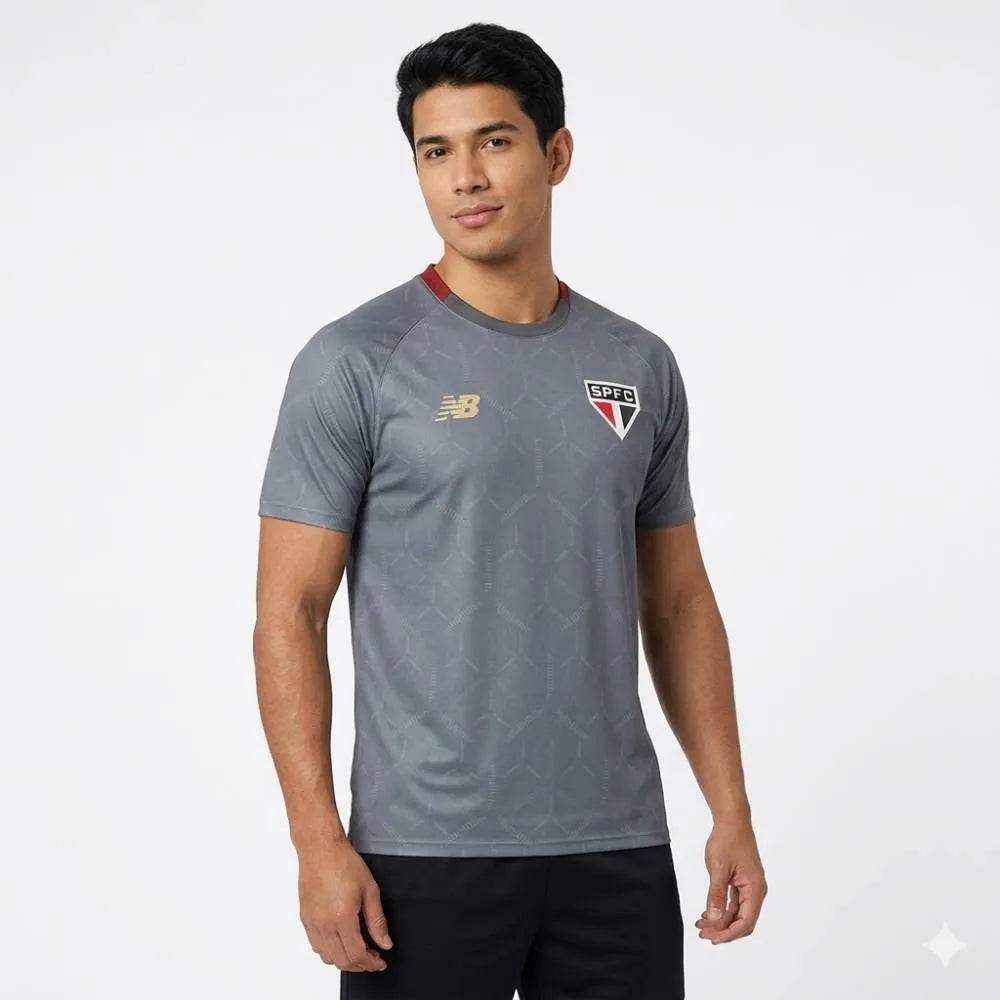 Camisa São Paulo Treino Cinza 25/26 - NB Torcedor Masculina Lançamento, camisa são paulo, PIQUE DE JOGADOR, -PIQUE DE JOGADOR
