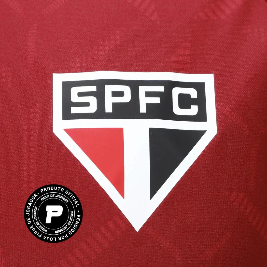 Camisa São Paulo Treino Vermelha 25/26 - NB Torcedor Masculina Lançamento, camisa são paulo, PIQUE DE JOGADOR, -PIQUE DE JOGADOR
